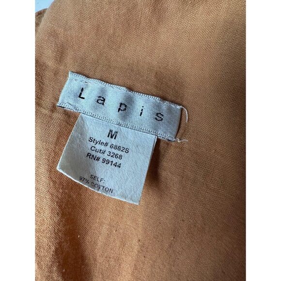 Anthropologie Lapis Floral ALine Skirt Medium Orange Y2K 90's Boho Festival Mini - Picture 2 of 10